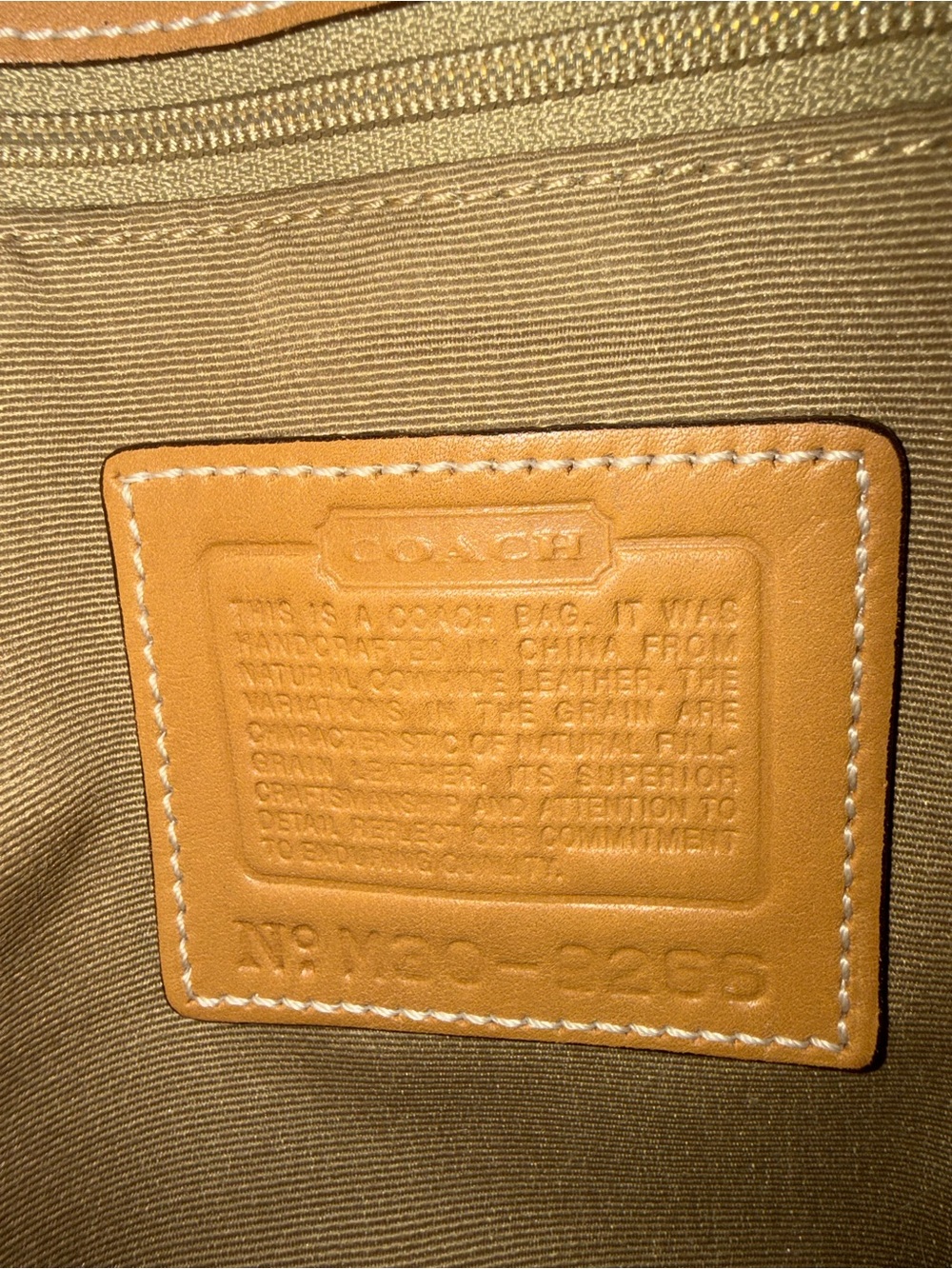 Vintage Coach Hamptons British Tan Leather Clip Hobo Shoulder Bag Style 7778 - Picture 6 of 9